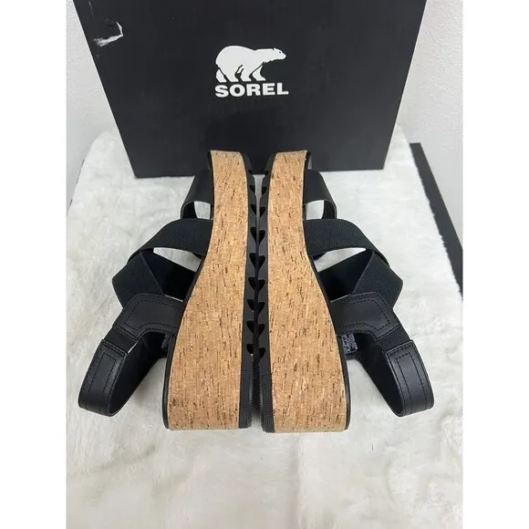 Sorel Women’s Size 9 Sandals Cameron Platform Wedge Flatform Strappy