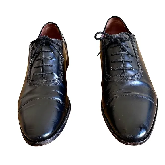 SPORTMAX Max Mara Black Leather Oxfords