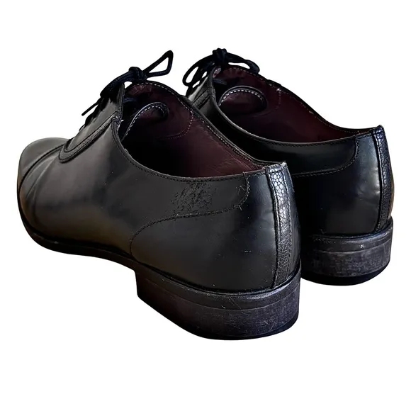 SPORTMAX Max Mara Black Leather Oxfords