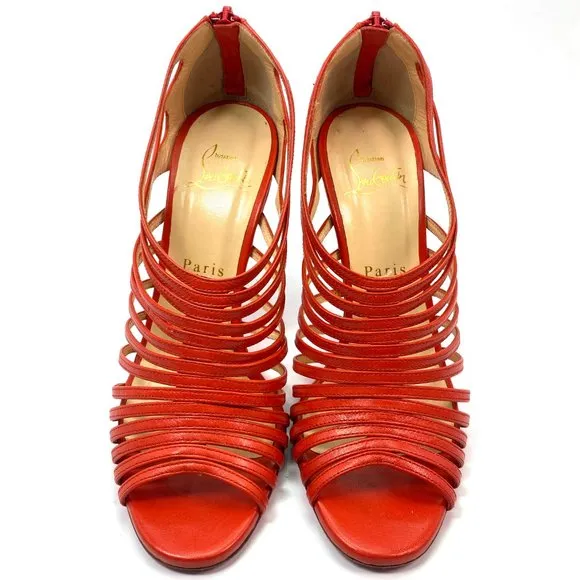 🌷❤️‍🔥SPRING SALE 🔥 FINAL PRICE🌷💥Christian Louboutin Orange Leather Heel 36