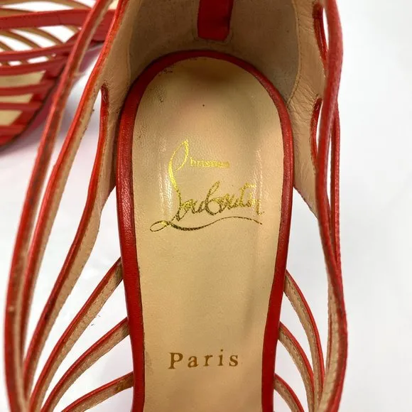 🌷❤️‍🔥SPRING SALE 🔥 FINAL PRICE🌷💥Christian Louboutin Orange Leather Heel 36