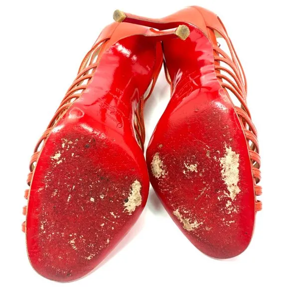🌷❤️‍🔥SPRING SALE 🔥 FINAL PRICE🌷💥Christian Louboutin Orange Leather Heel 36