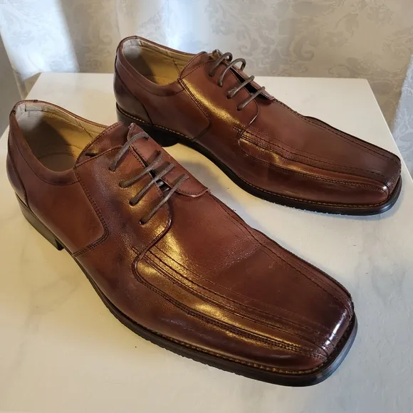 Stacy Adams Corrado Alvin Bicycle Toe Men's Oxford Shoes, Size 12M, Brown