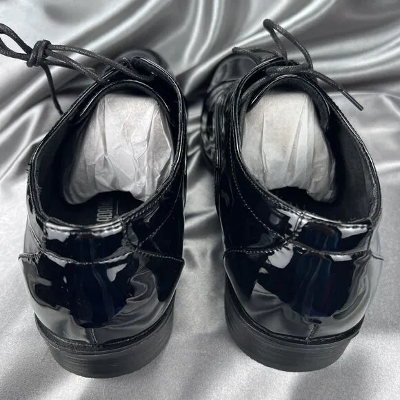Stacy Adams Mens 9 Wide Gala Tuxedo Shoes Black Patent Leather 24998-004 Wedding