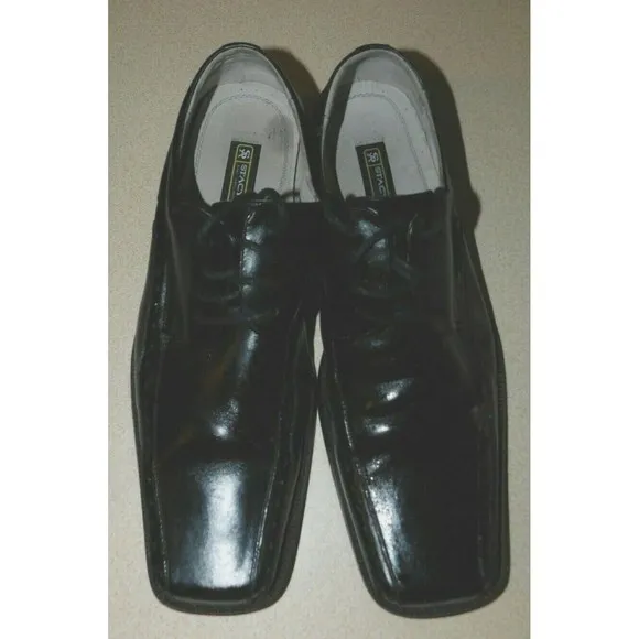 Stacy Adams Mens Black Leather Dress Formal Shoes Size 10.5 M