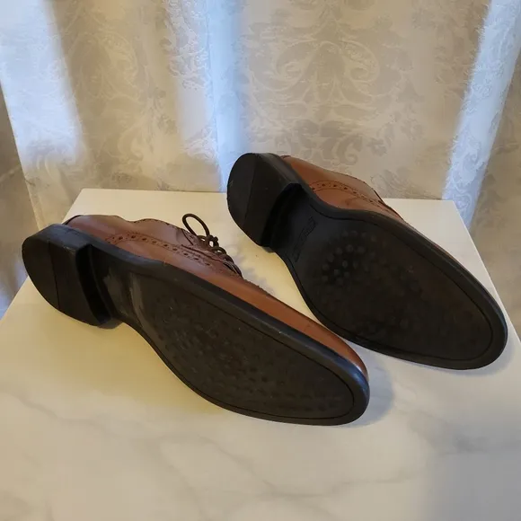 Stacy Adams Men's Dress Leather Shoes Oxford, Size 10.5m, Brown Garrison Cognac