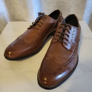Stacy Adams Men's Dress Leather Shoes Oxford, Size 10.5m, Brown Garrison Cognac