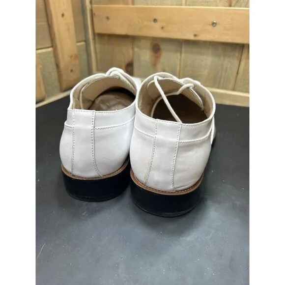 Stacy Adams Mens White Leather Square Toe Dress Shoes 12M Groom Prom