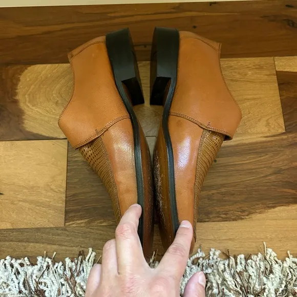 Stacy Adams Square Toe Brown Leather Shoes Size 40