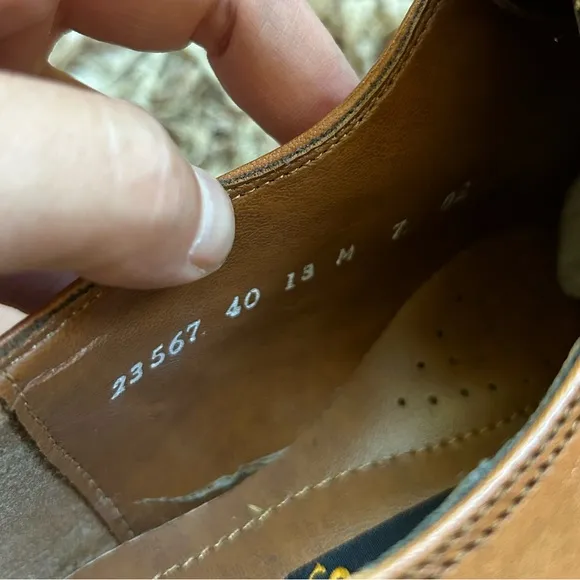 Stacy Adams Square Toe Brown Leather Shoes Size 40