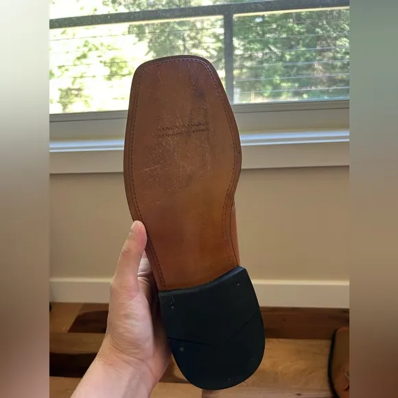 Stacy Adams Square Toe Brown Leather Shoes Size 40
