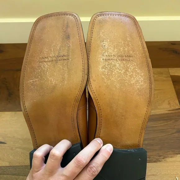 Stacy Adams Square Toe Brown Leather Shoes Size 40