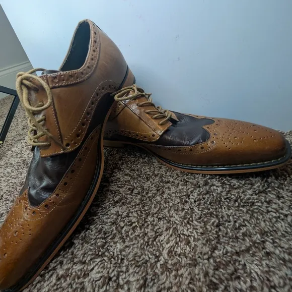 Stacy Adams Two-Tone Leather Oxford Shoes Men's 8.5