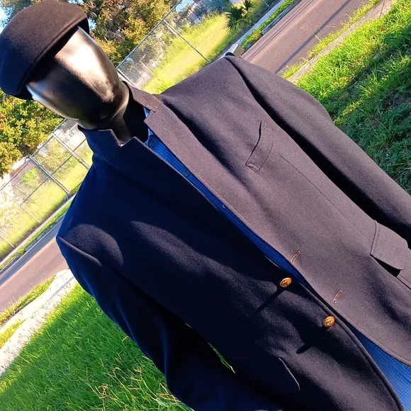 STANLEY BLACKER MEN'S VINTAGE PURE WOOL (2) GOLD BUTTON FORMAL LUXURY BLAZER