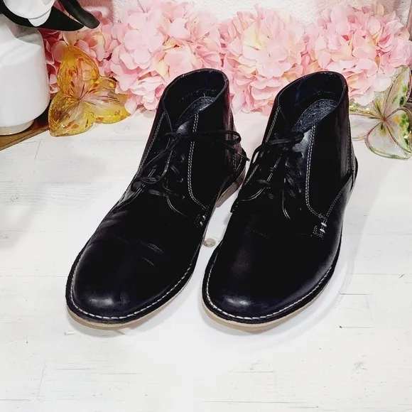 Steve Madden Gadrick Black Leather Size 13M