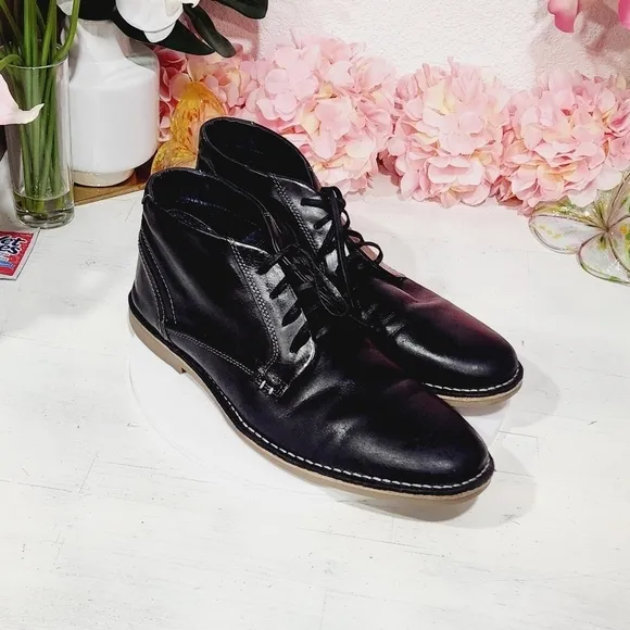Steve Madden Gadrick Black Leather Size 13M