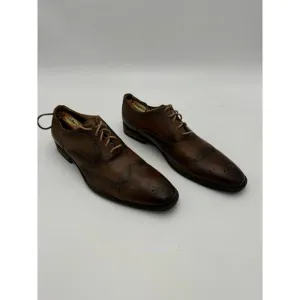 Steve Madden Men's Size 13 Brogue Oxfords Leather Formal Shoes Rich Brown