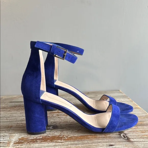 Stewart Weitzman Elegant Blue Suede Women's Heels Size 7 1/2