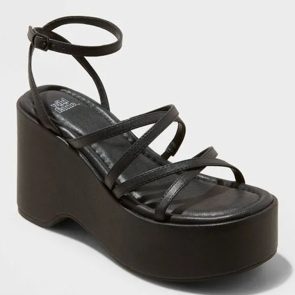 Strappy wedge sandals sz 7.5