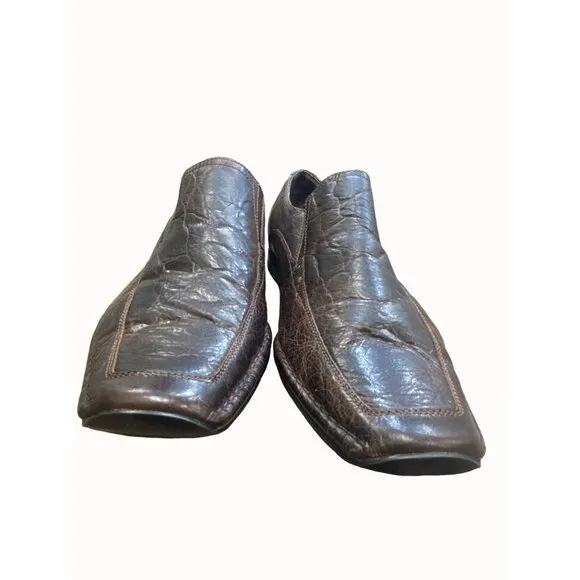 Stray Dog Phaser men’s brown leather slip dress shoes loafers 11.5 SKU 6647