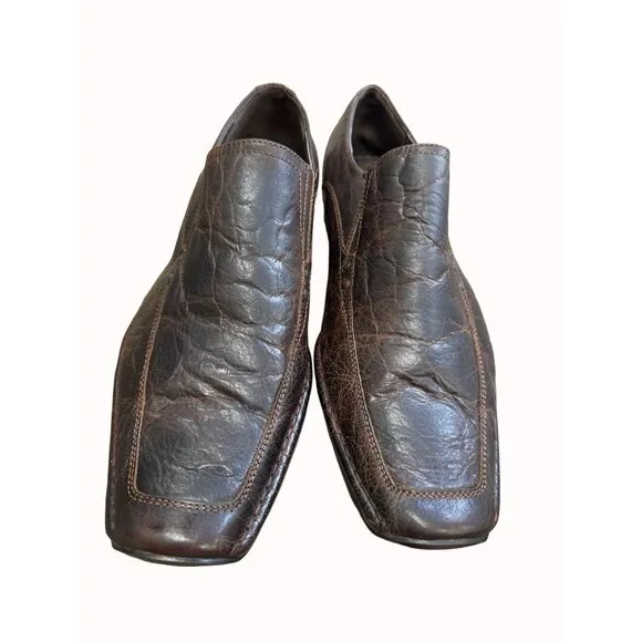 Stray Dog Phaser men’s brown leather slip dress shoes loafers 11.5 SKU 6647