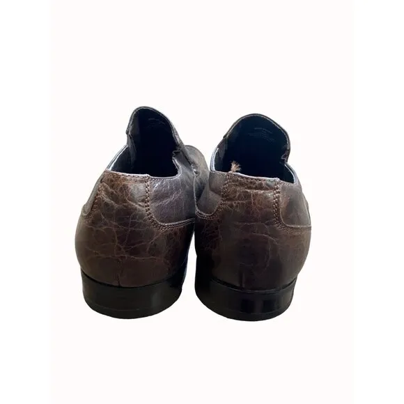 Stray Dog Phaser men’s brown leather slip dress shoes loafers 11.5 SKU 6647