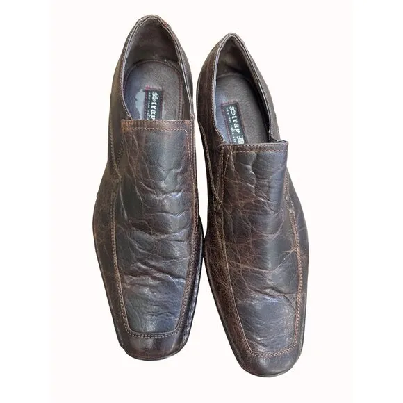 Stray Dog Phaser men’s brown leather slip dress shoes loafers 11.5 SKU 6647