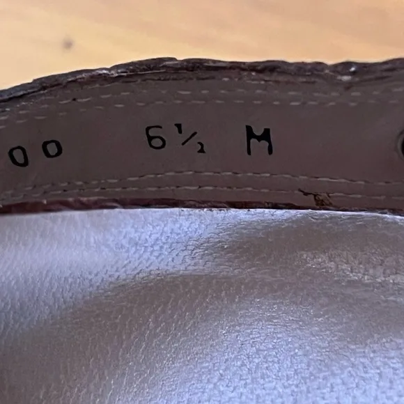 Stuart Weitzman 6.5 Brown Leather Heel Sandal Shoes