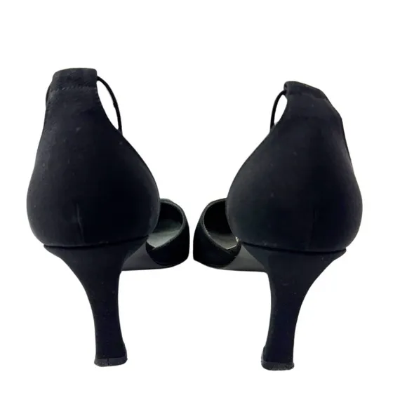 Stuart Weitzman Jezebella Women's Black Rhinestone Ball Tie Formal Shoe Size 7.5