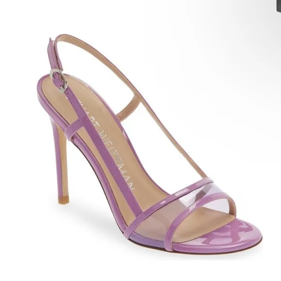 Stuart Weitzman Mondrian 100 Sandal Purple Strappy Sandals size 7 Women’s