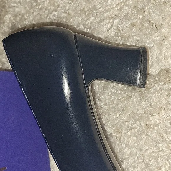 STUART WEITZMAN NAVY MURROR CALF SHOES
