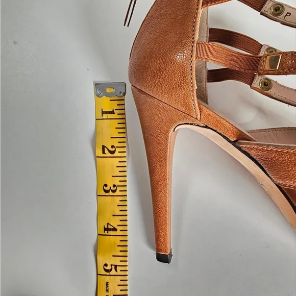Stuart Weitzman Outing Caged Strappy Leather Heel 8