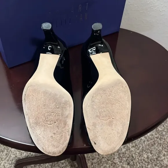 Stuart Weitzman Patent Leather Open Toe Shoes Size 8 1/2