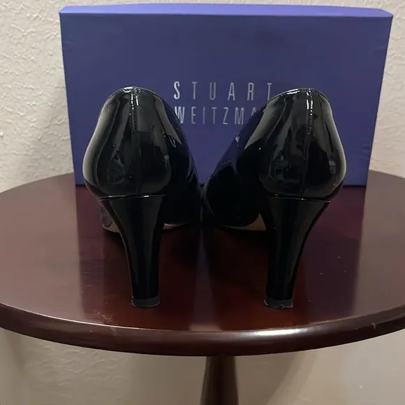 Stuart Weitzman Patent Leather Open Toe Shoes Size 8 1/2