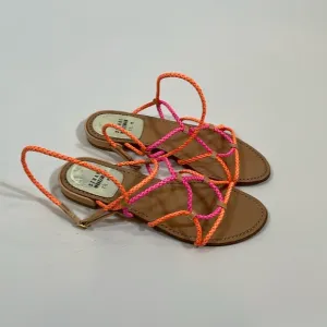 Stuart Weitzman Sandals 7.5 Strappy Colorful Gladiator Sandal Leather