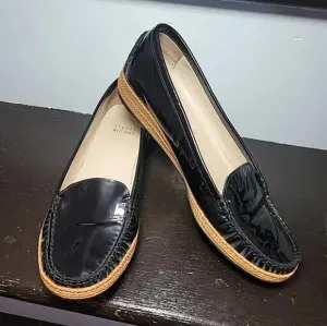 Stuart Weitzman Shoes 8.5 M Patent Leather Loafers Flats Slip On Quality Comfort