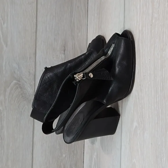 Stuart Weitzman Women 42489 Ankle Leather Open Toe Heels shoes sz 37/6