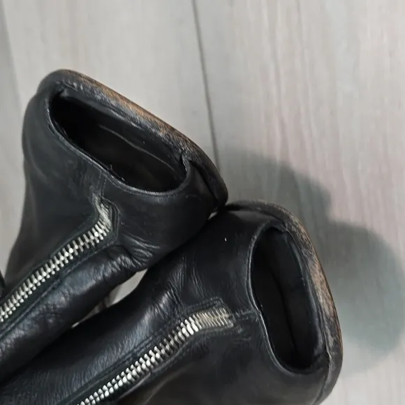 Stuart Weitzman Women 42489 Ankle Leather Open Toe Heels shoes sz 37/6
