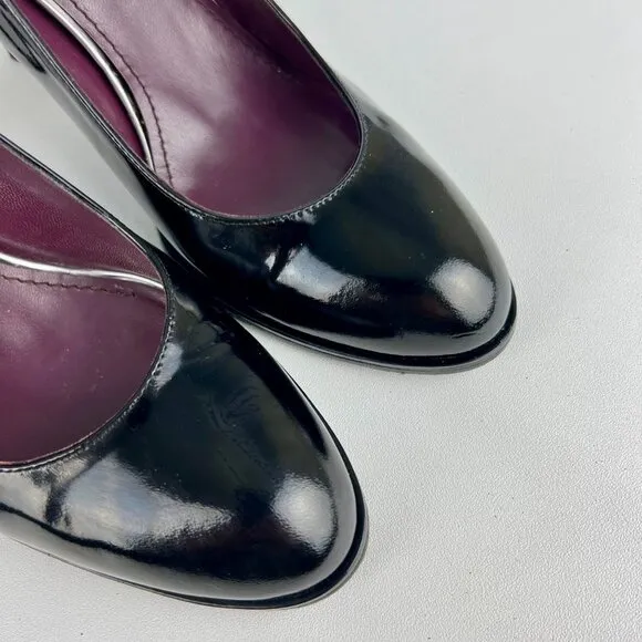 Stuart Weitzman Womens Stiletto Pumps Black Patent Leather Dress Heels size 7