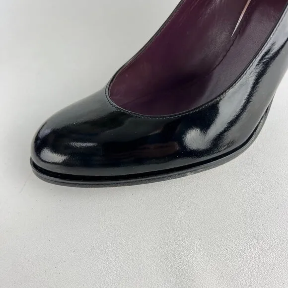 Stuart Weitzman Womens Stiletto Pumps Black Patent Leather Dress Heels size 7