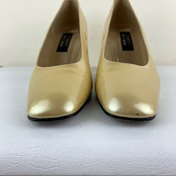 Stuart Weitzman Gold Patent Evening Pumps 10.5