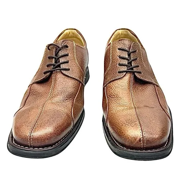 Studio Belvedere Bay Bridge Mens Size 10 3 E Brown Leather Oxford Shoes Used