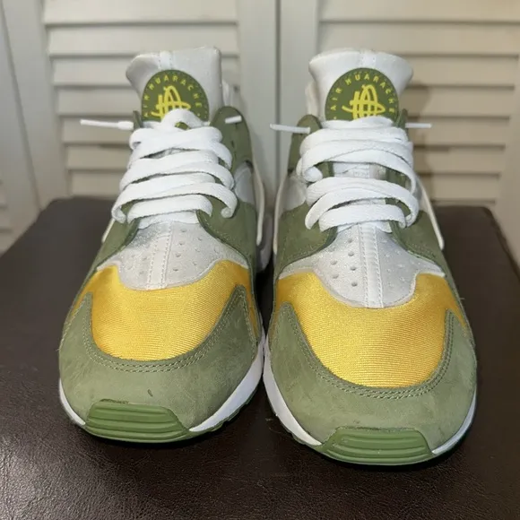 Stussy x Nike Air Huarache LE 2021 “Dark Olive” Shoes…