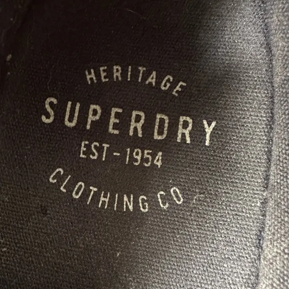 Superdry Navy Espadrille Flats Women’s Size 39 | Canvas Slip-On Shoes