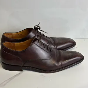 Sutor Mantellassi Men Lace Up Oxblood Burnished Leather Shoes Brown Size 11