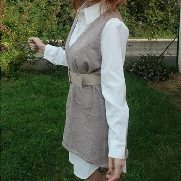 Sweater dress with pockets