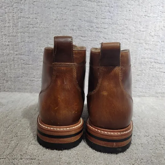 Taylor Stitch Men's Size US 10 Whiskey Eagle Cap Toe Leather The Moto Boot Shoes