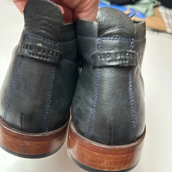 Ted Baker Black Ashcroft Premium Leather Delicate StitchingDetail Men’s Boots 12
