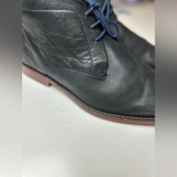 Ted Baker Black Ashcroft Premium Leather Delicate StitchingDetail Men’s Boots 12