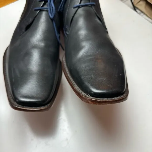 Ted Baker Black Ashcroft Premium Leather Delicate StitchingDetail Men’s Boots 12